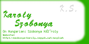 karoly szobonya business card